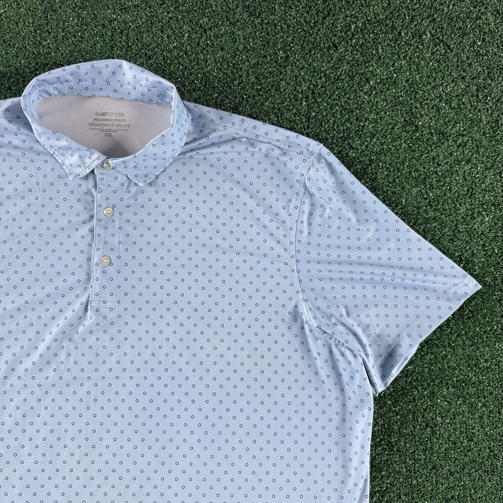 Vineyard Vines OTC Palmero Polo Men's Short Sleeve Shirt Size 2XL XXL Blue